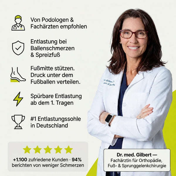 Entlastungssohlen bei Ballenschmerzen & Spreizfuß